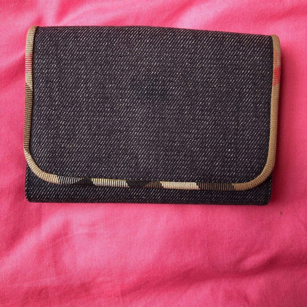 Vintage denim Burberry wallet